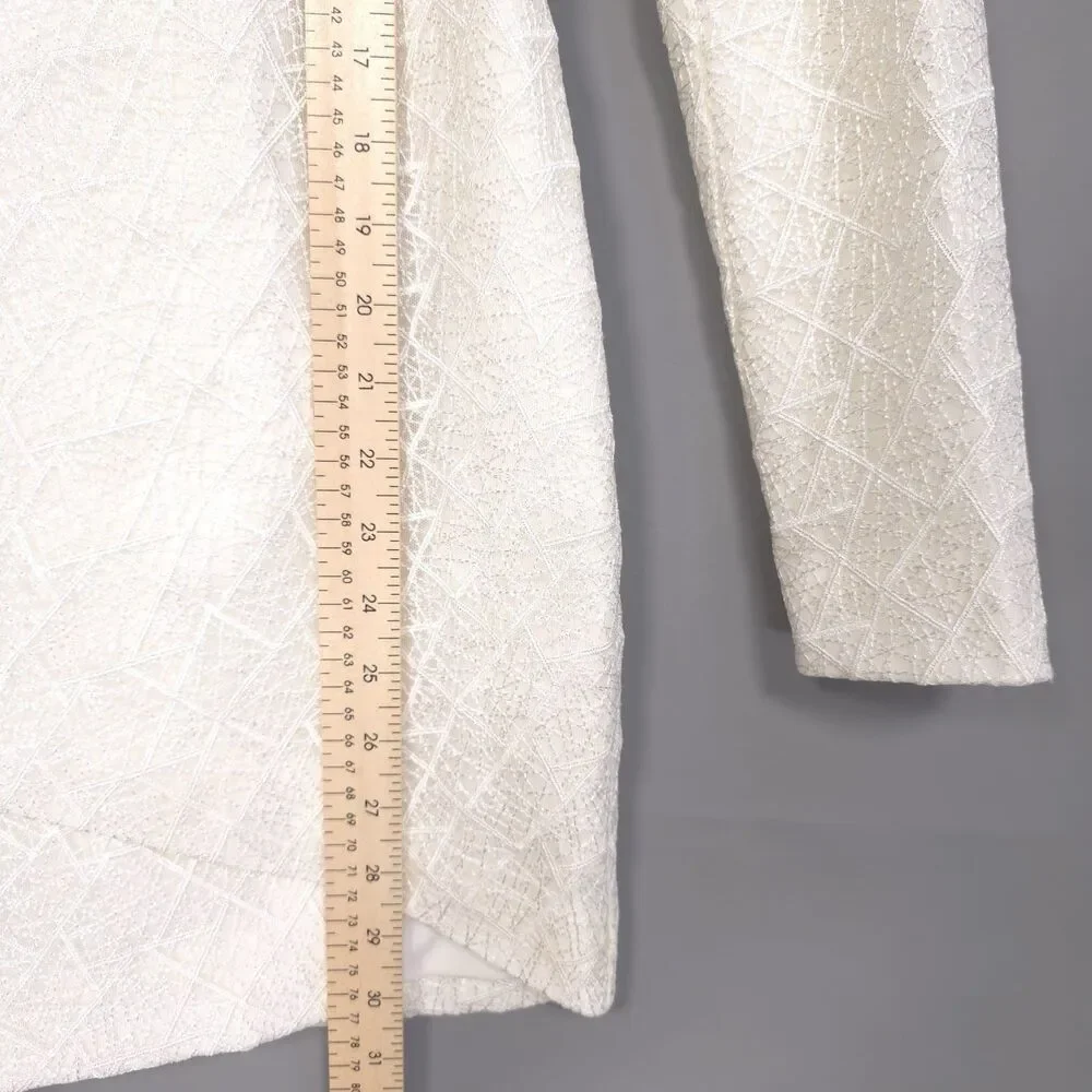 MISHA COLLECTION Size US‎ 2 Natasha Mini Dress Milk Long Sleeve Open Back Sexy - Picture 6 of 15